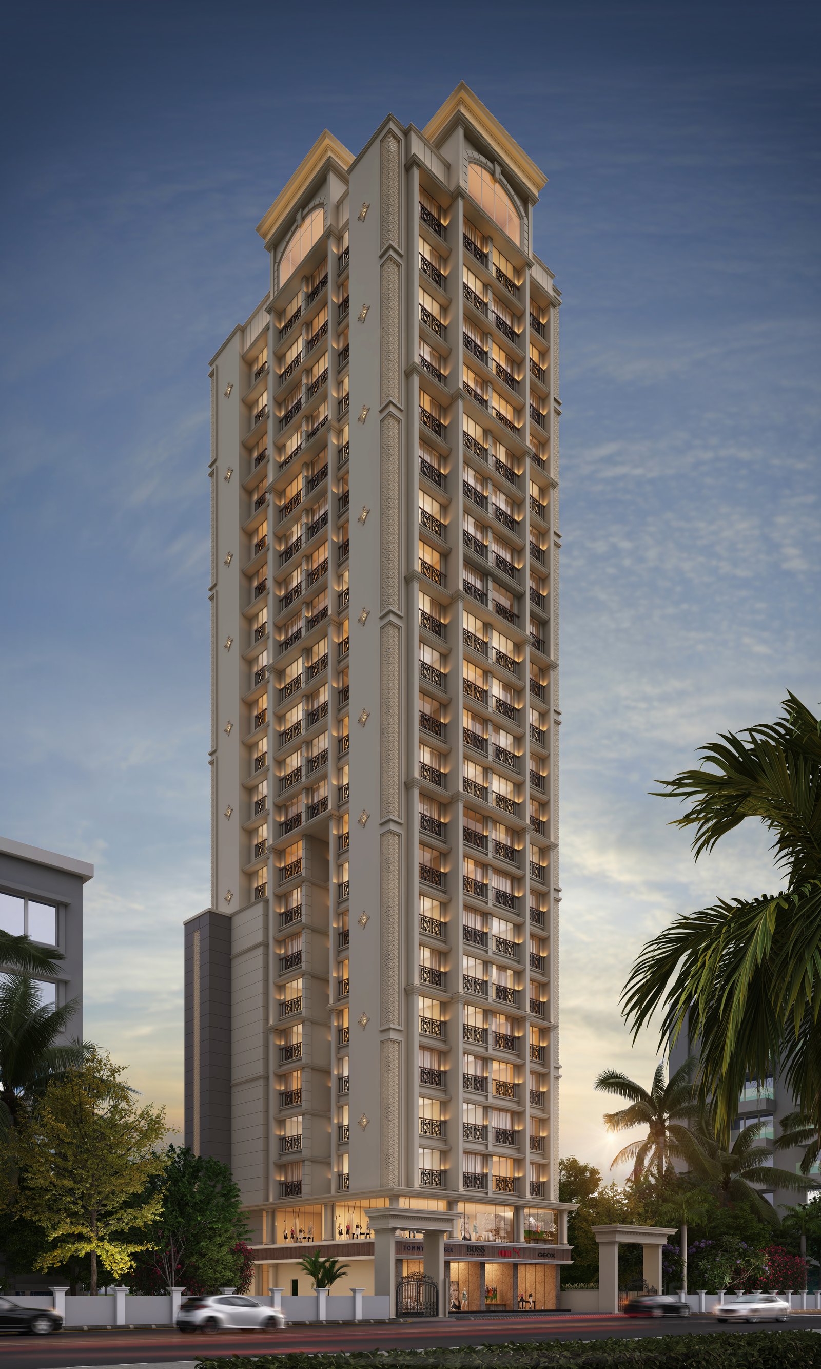 Rajgruha Night Elevation